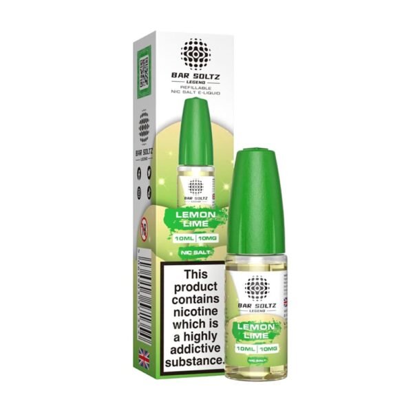 Bar Soltz Legend Lemon Lime 10ml Nic Salt E Liquid (Pack Of 10)