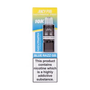 Blue Razz GB Novamax 10k Prefilled Pod + Refill by Juicy Pod