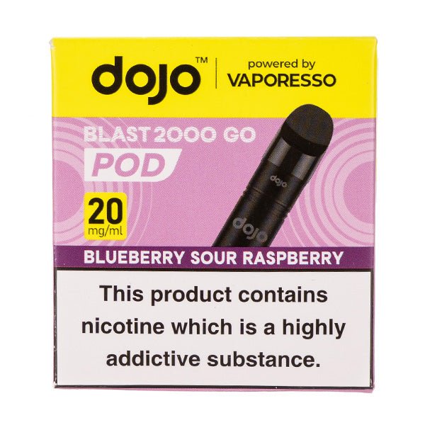 Blueberry Sour Raspberry Dojo Blast 2000 Go Prefilled Pod + Refill by Vaporesso