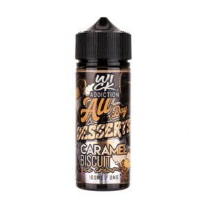 Caramel Biscuit Ice Cream 100ml Shortfill E-Liquid by Wick Addiction