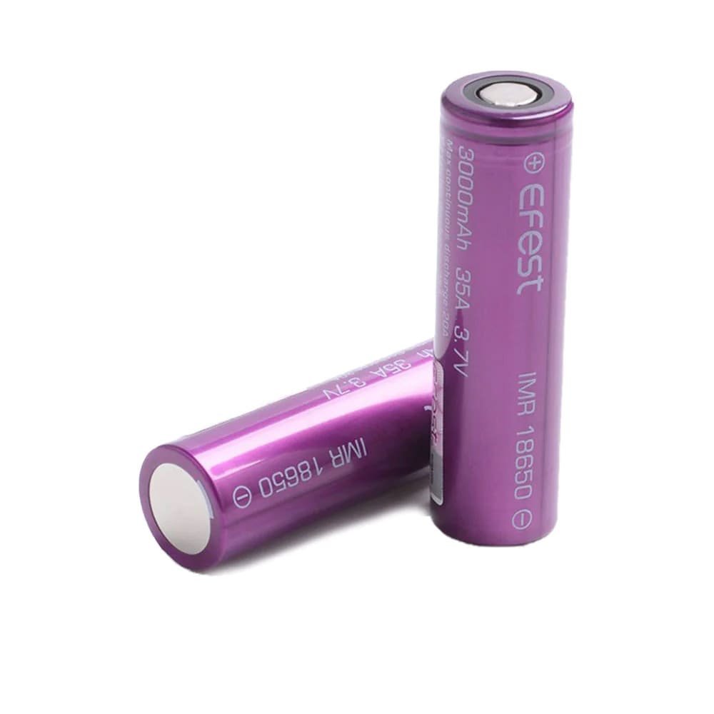 Genuine Efest 3000mAh IMR 18650 BATTERY (Pack of 2)