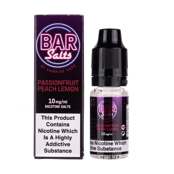 Passionfruit Peach Lemon Nic Salt E-Liquid by Vampire Vape Bar Salts - Image 3