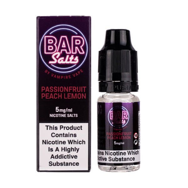 Passionfruit Peach Lemon Nic Salt E-Liquid by Vampire Vape Bar Salts - Image 2