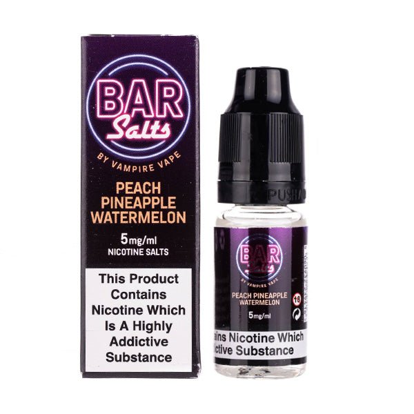 Peach Pineapple Watermelon Nic Salt E-Liquid by Vampire Vape Bar Salts - Image 2