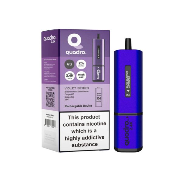 Quadro 4in1 2400 Puffs Prefilled Vape - Image 9
