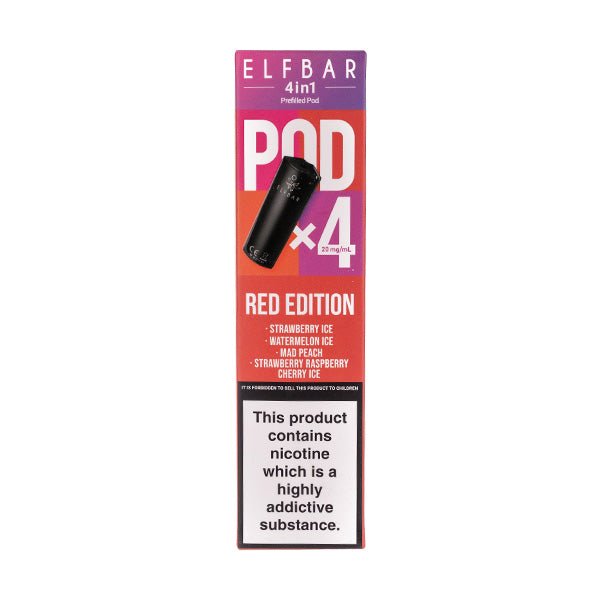 Red Edition 4 in 1 Prefilled Pods by Elf Bar - 4 Pods