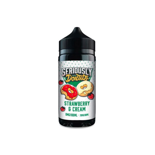 Doozy Vape Seriously Donuts Strawberry & Cream 100ml Shortfill E Liquid