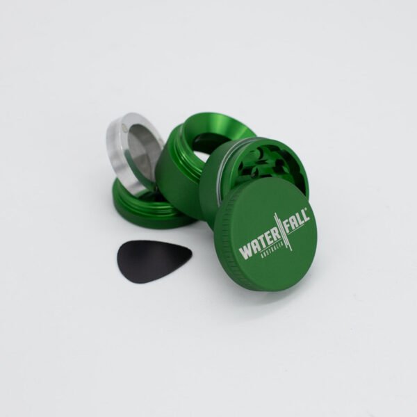 Waterfall 4-Piece Dry Herb Grinder with Removable Screen - Matte (43mm) - Image 7