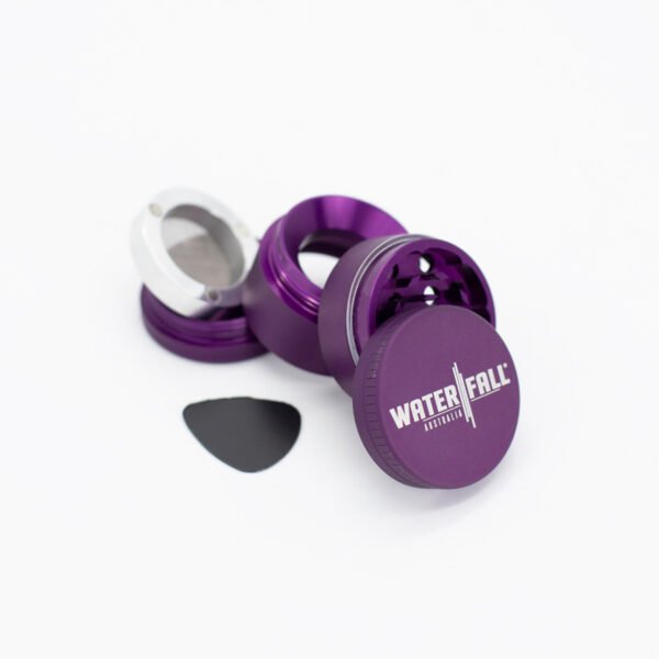 Waterfall 4-Piece Dry Herb Grinder with Removable Screen - Matte (43mm) - Image 17