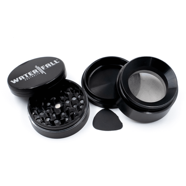 Waterfall 4-Piece Dry Herb Grinder with Removable Screen (63mm) - Image 3