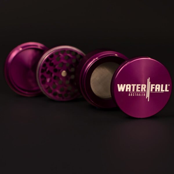 Waterfall 4-Piece Dry Herb Grinder with Removable Screen (63mm) - Image 7