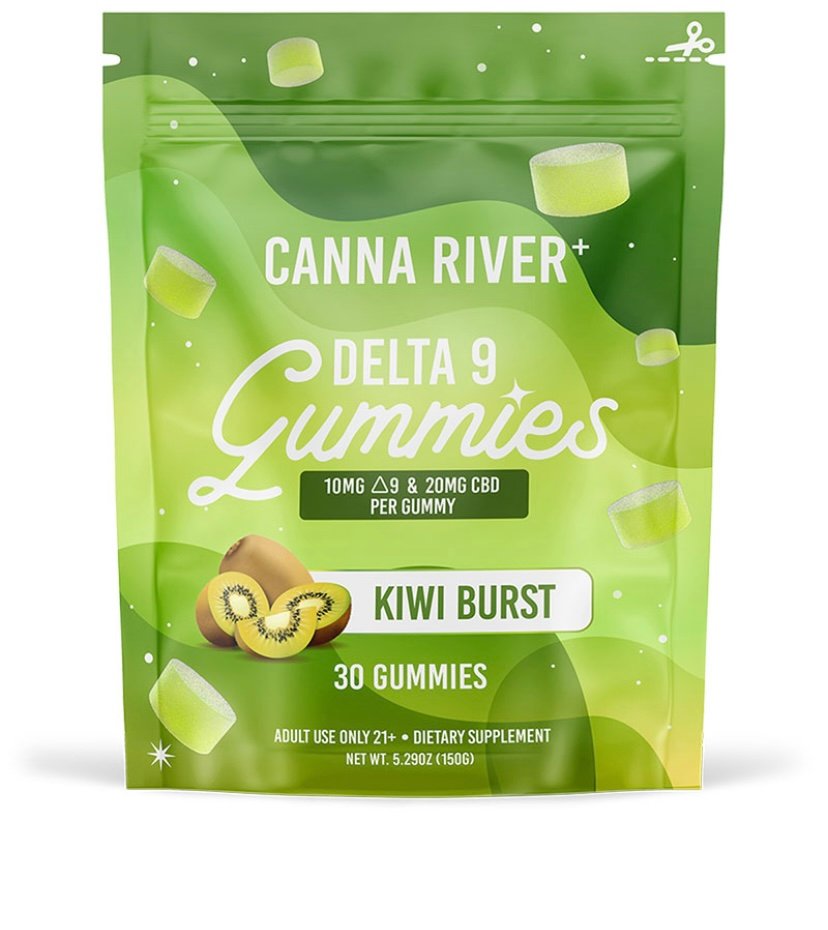 DELTA 9 THC GUMMIES WITH CBD – KIWI BURST – CANNA RIVER