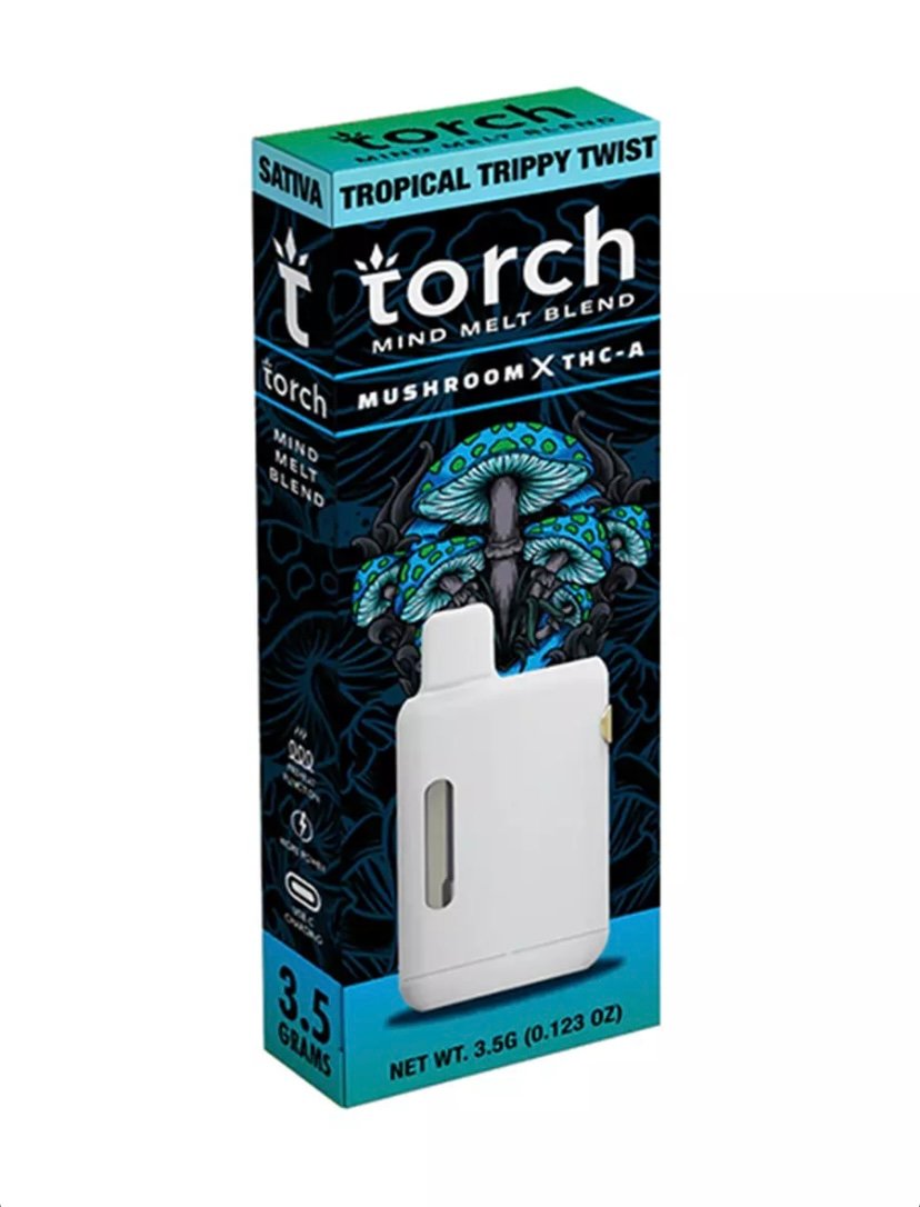 Tropical Trippy Twist Torch Mind Melt Mushroom x THC-A Blend Vape 3.5G