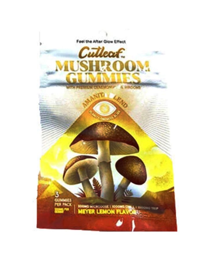 Meyer Lemon Cutleaf Mushroom Gummies Amanita Blend 500mg