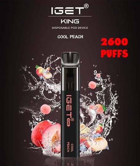 iGET KING VAPE 2600 PUFF – COOL PEACH