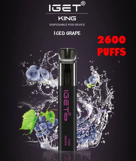 iGET KING VAPE 2600 PUFF – ICED GRAPE