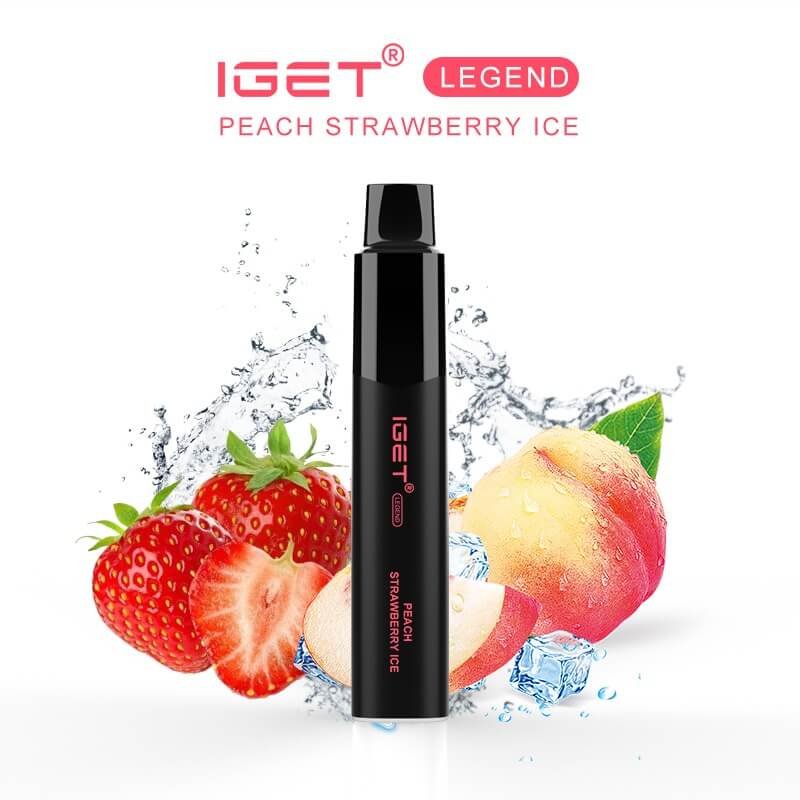iGET LEGEND VAPE 4000 PUFF – PEACH STRAWBERRY ICE